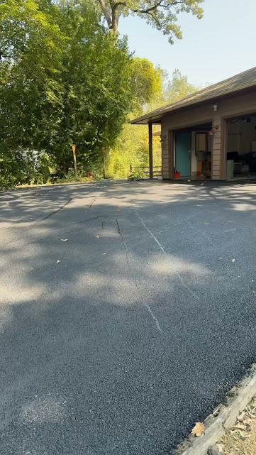 Fresh asphalt paving project by The Blacktop Guy