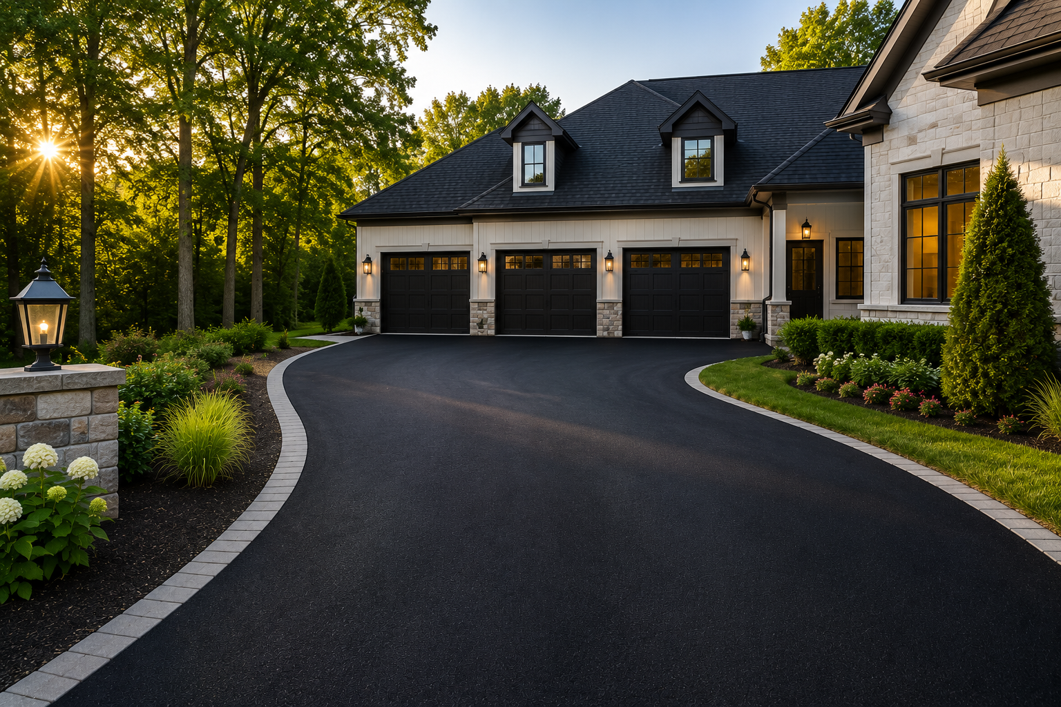 New asphalt driveway in Middle Tennessee