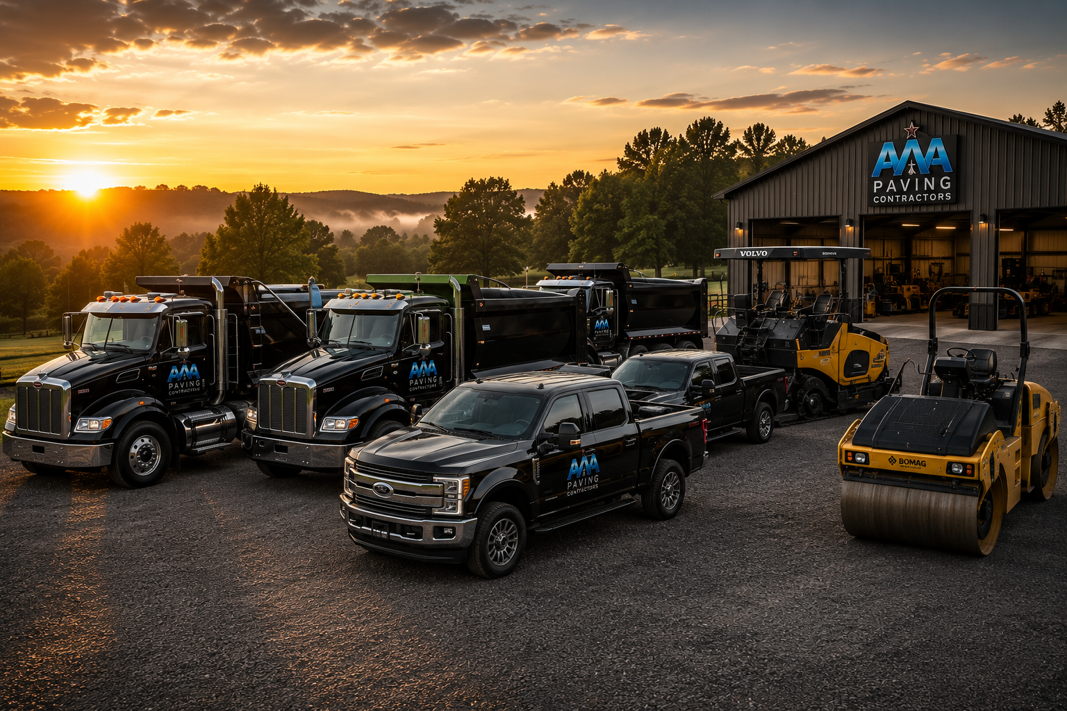 [business] paving equipment fleet in Middle Tennessee