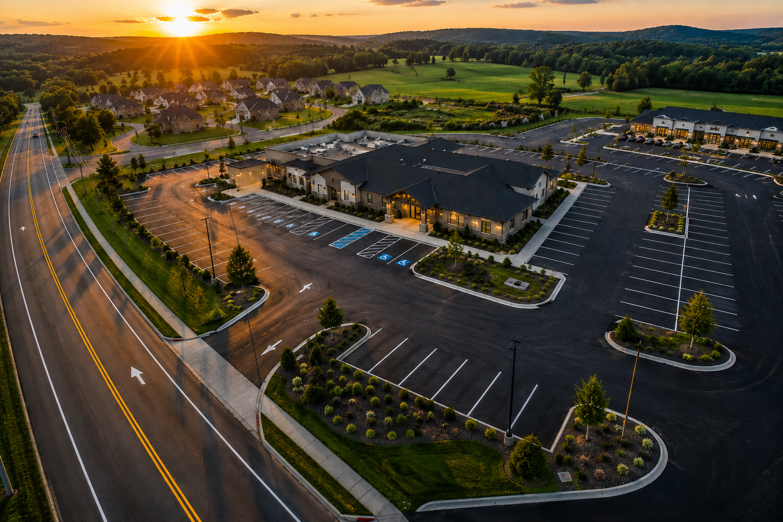 Asphalt paving project in Middle Tennessee