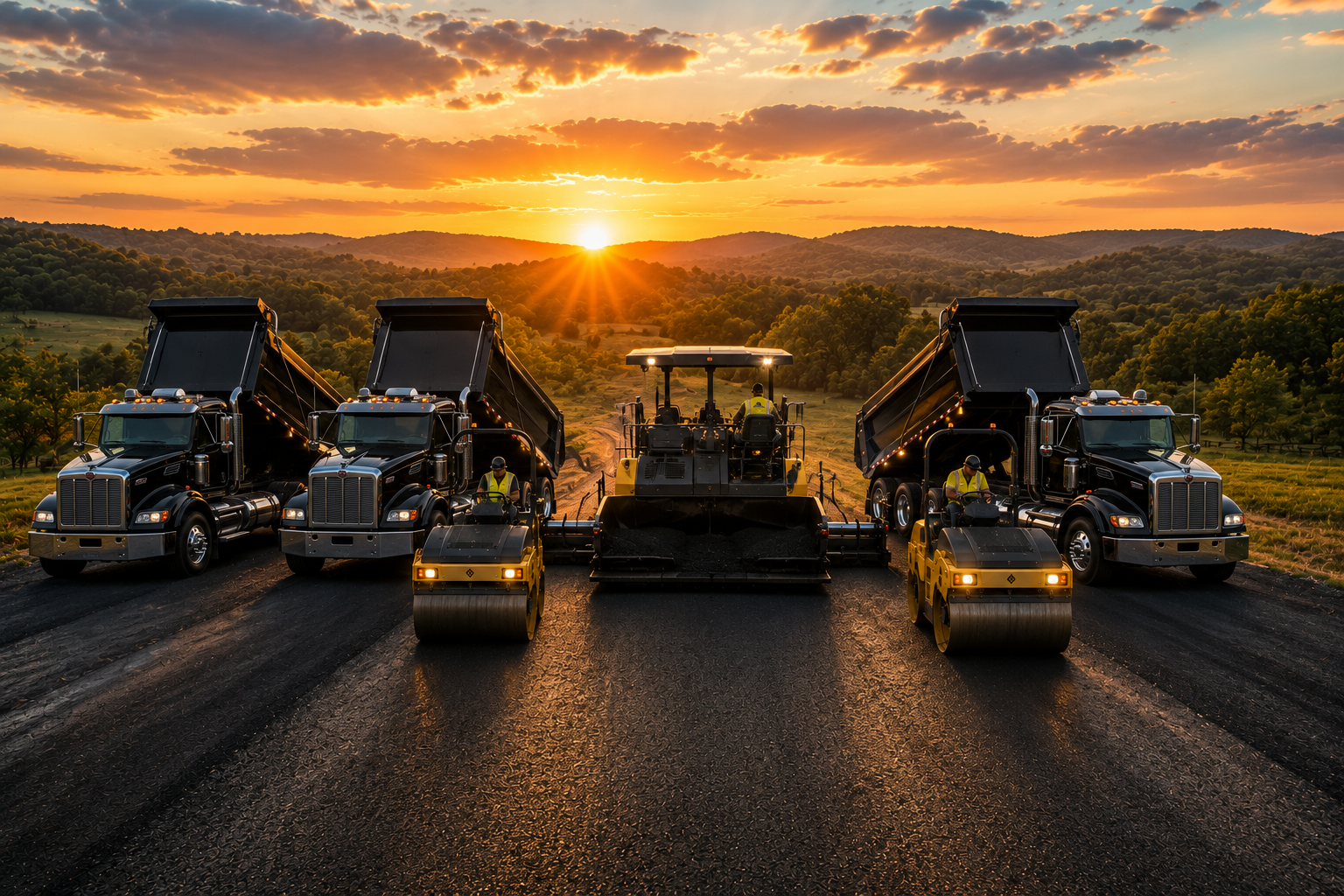 AAA Paving Contractors asphalt equipment fleet