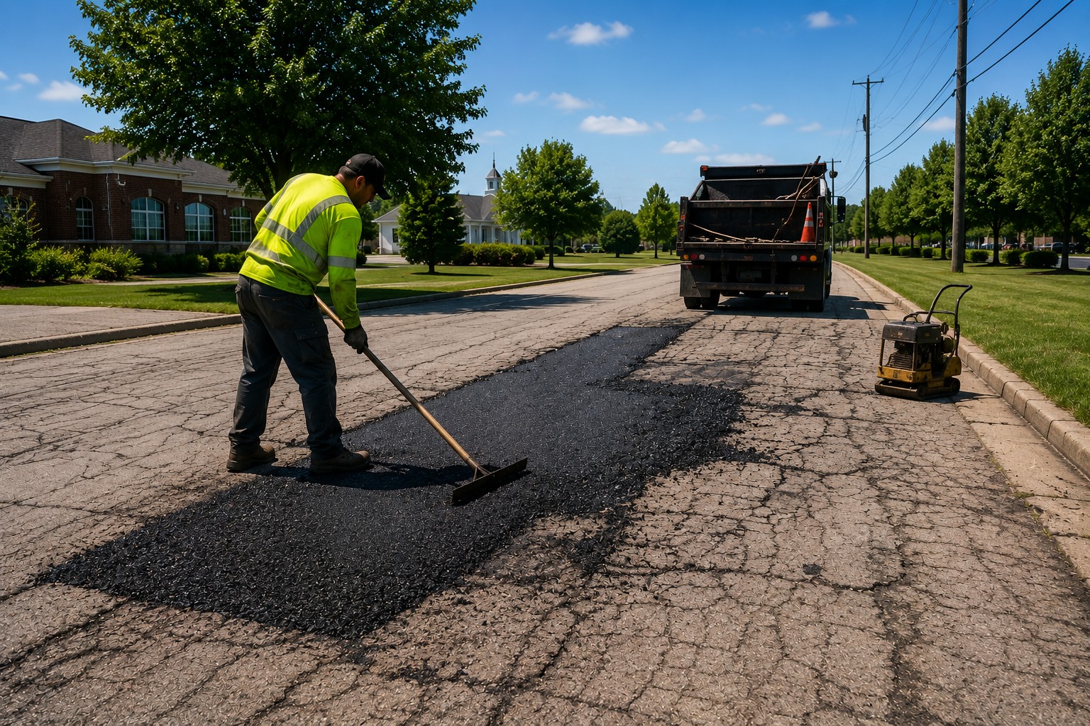 Asphalt repair and pavement patching in Columbia Tennessee