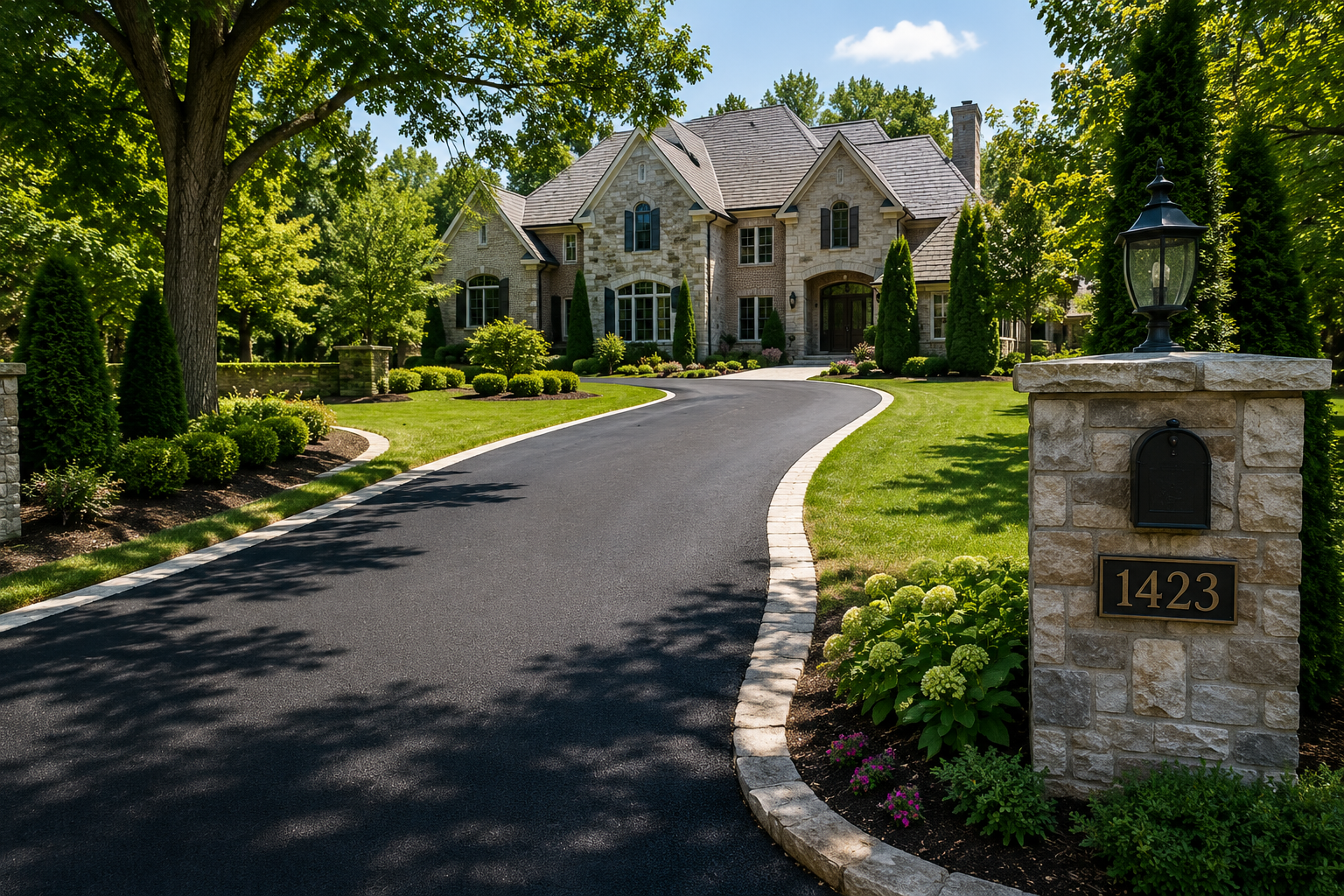 New asphalt driveway paving in Franklin Tennessee