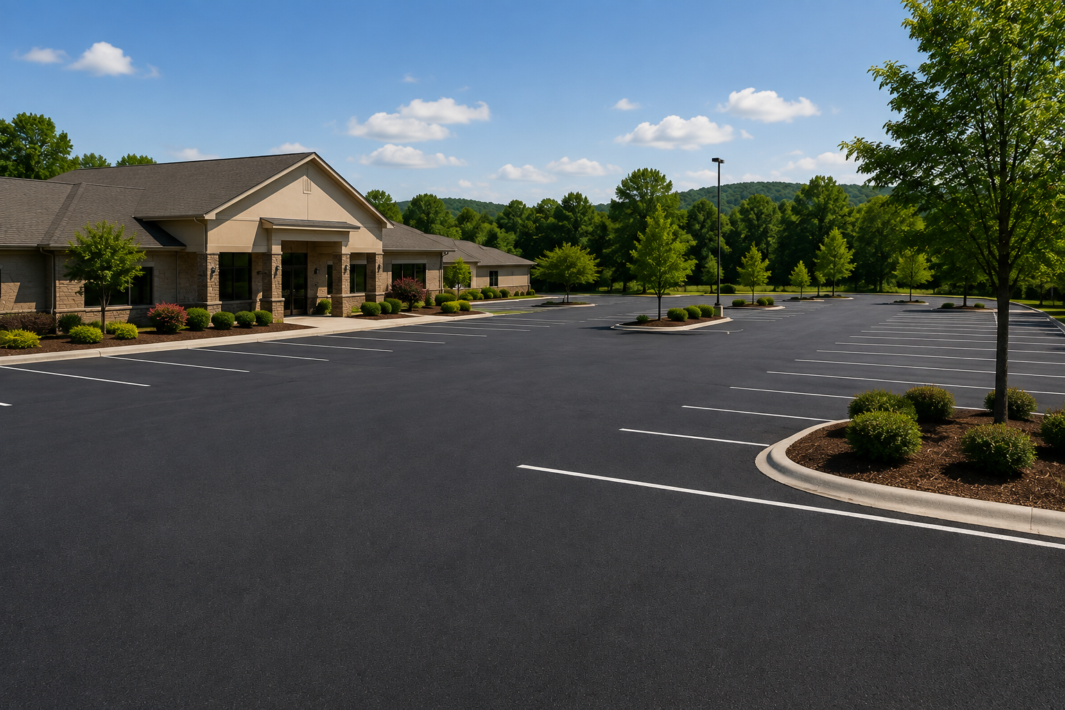 Commercial asphalt parking lot paving in Manchester Tennessee