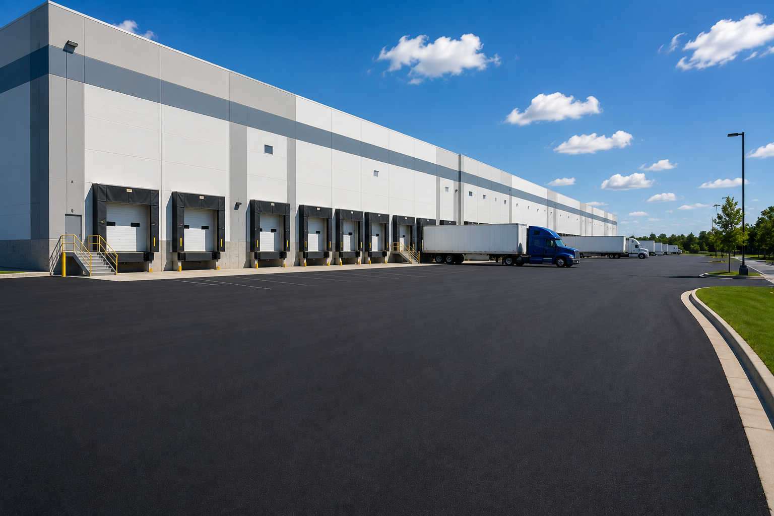 Industrial warehouse and truck court paving