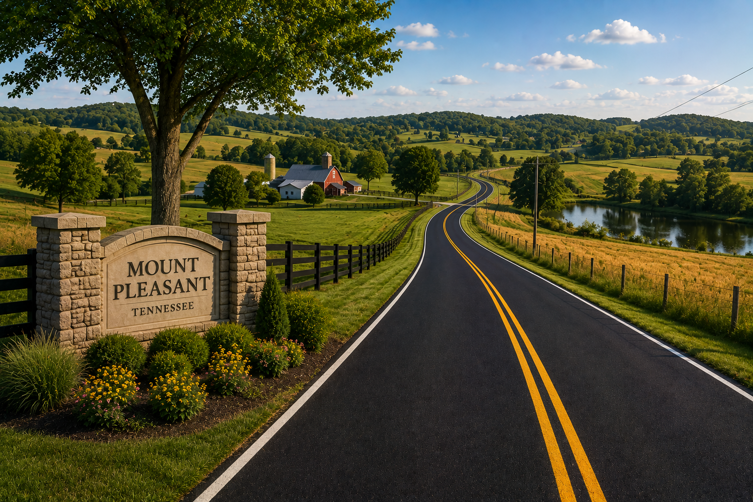 Asphalt paving in Mount Pleasant, Tennessee