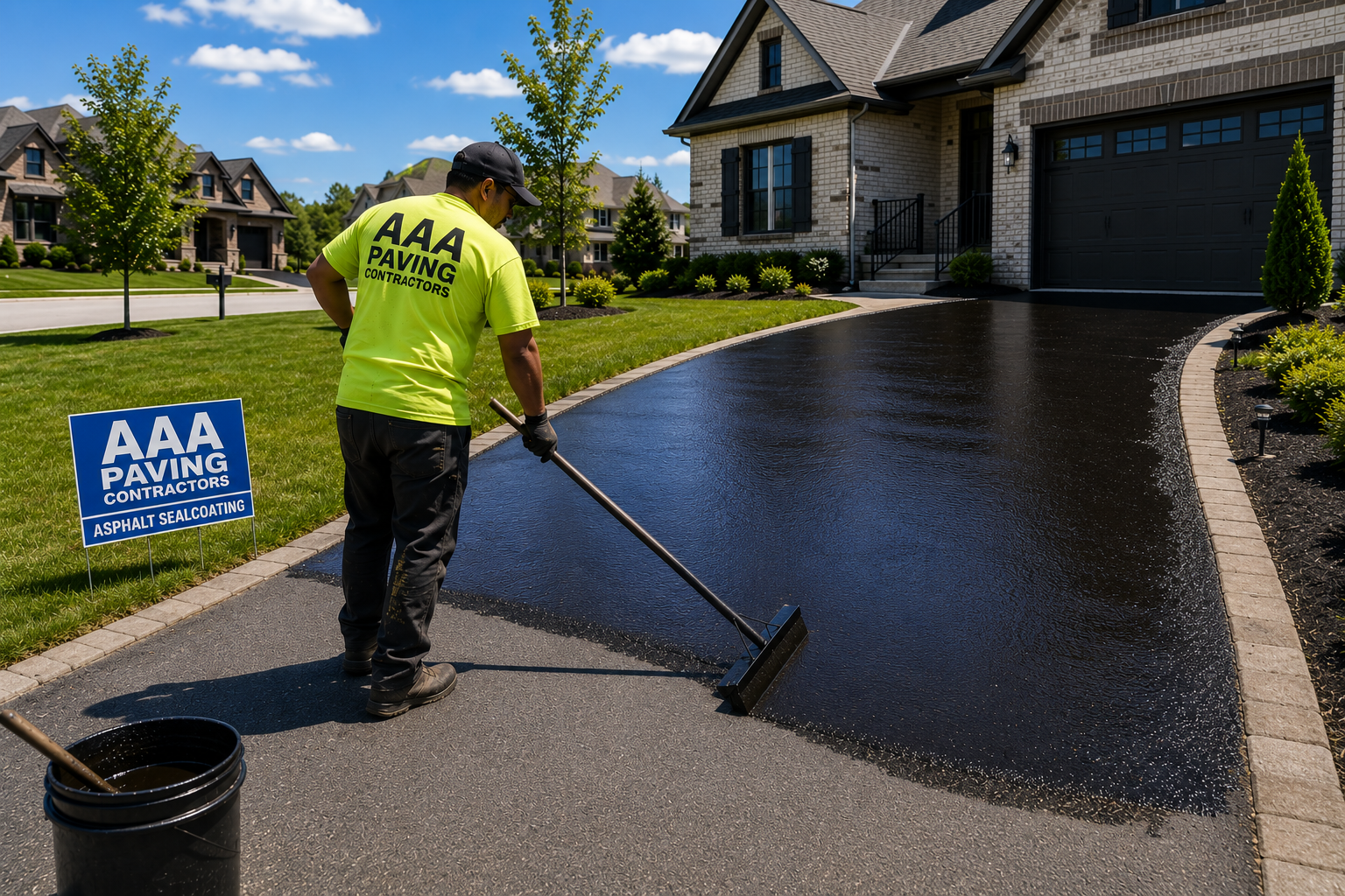 Residential driveway sealcoating in Murfreesboro Tennessee