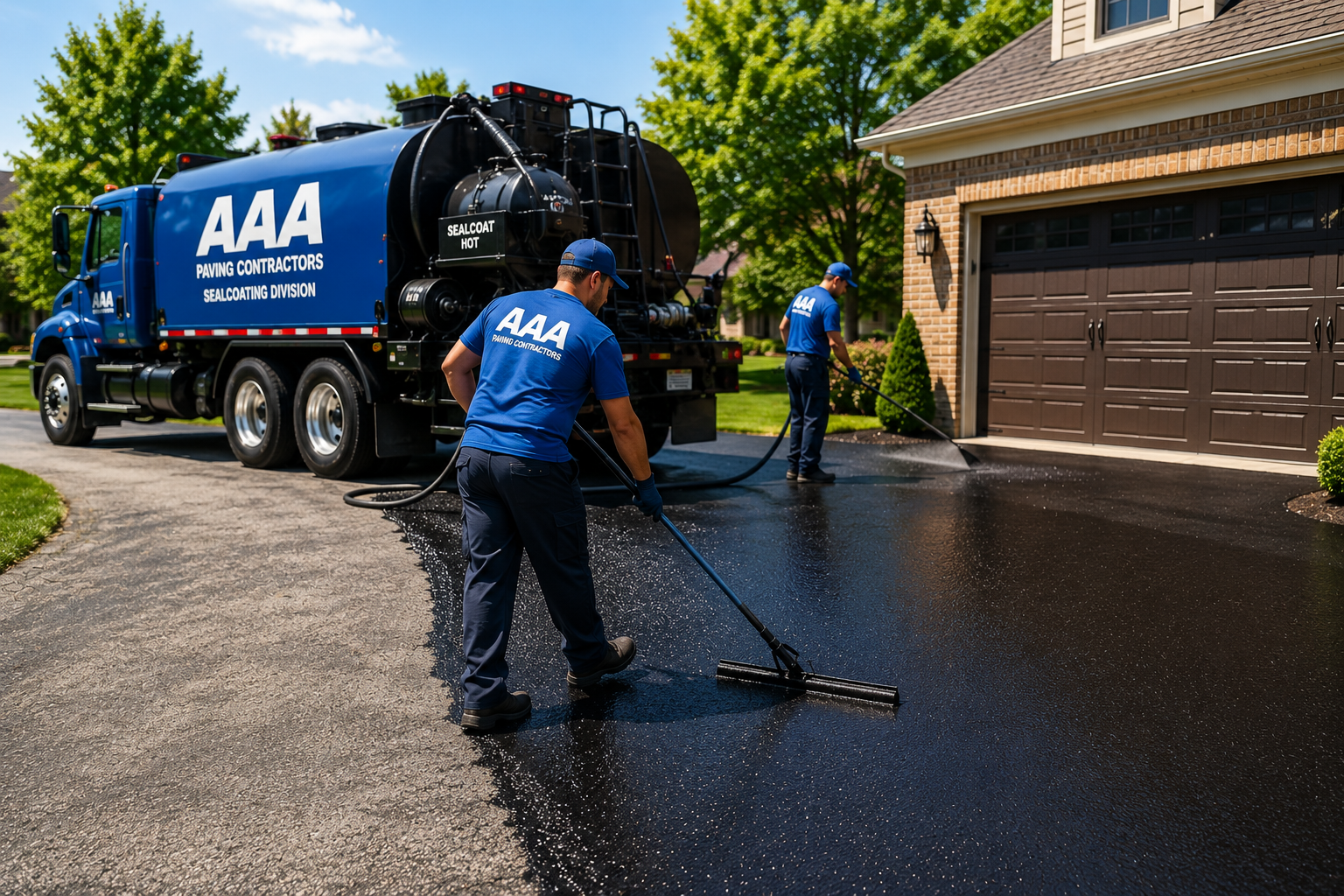Professional sealcoating application