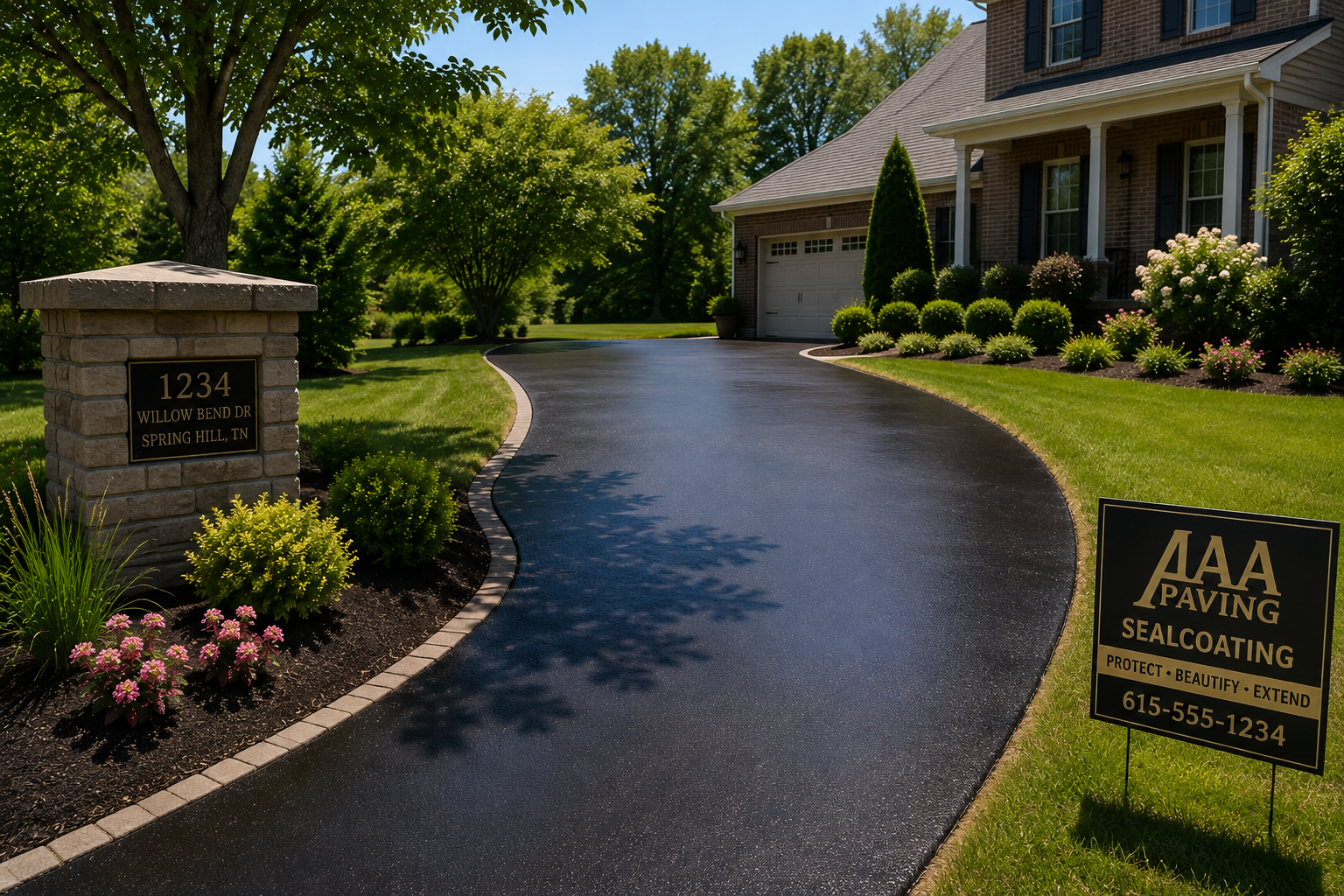Spring Hill Tennessee driveway sealcoating
