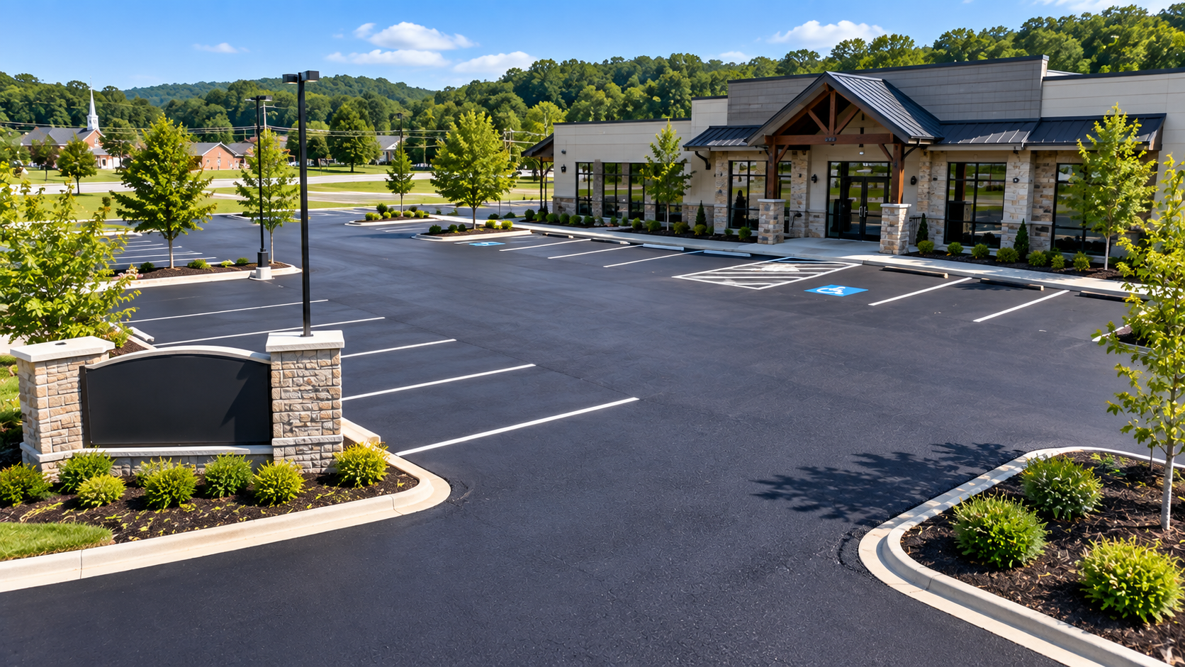 Commercial parking lot paving in Chapel Hill TN