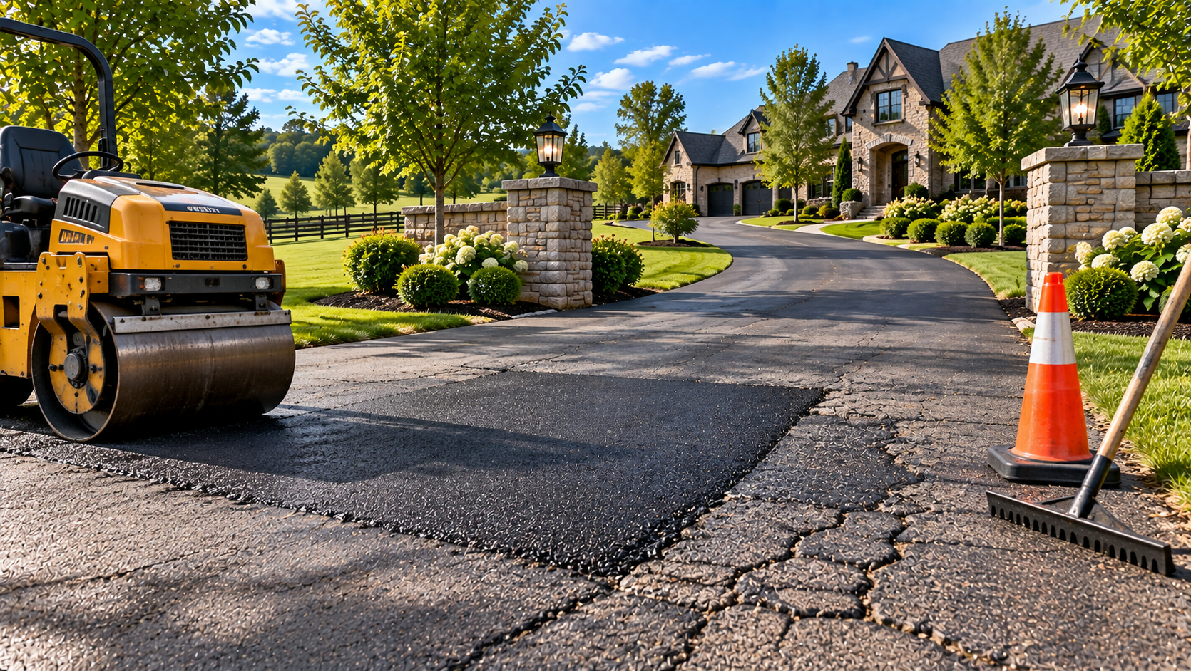 Professional asphalt driveway repair in College Grove Tennessee