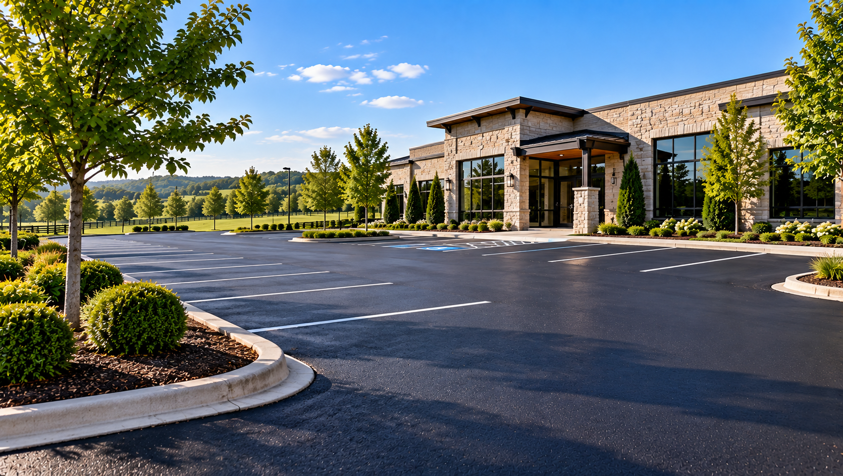 Commercial parking lot paving in College Grove Tennessee