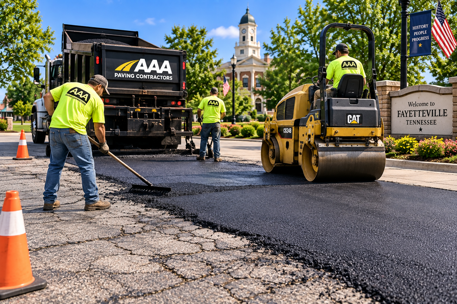 Professional asphalt repair in Fayetteville Tennessee