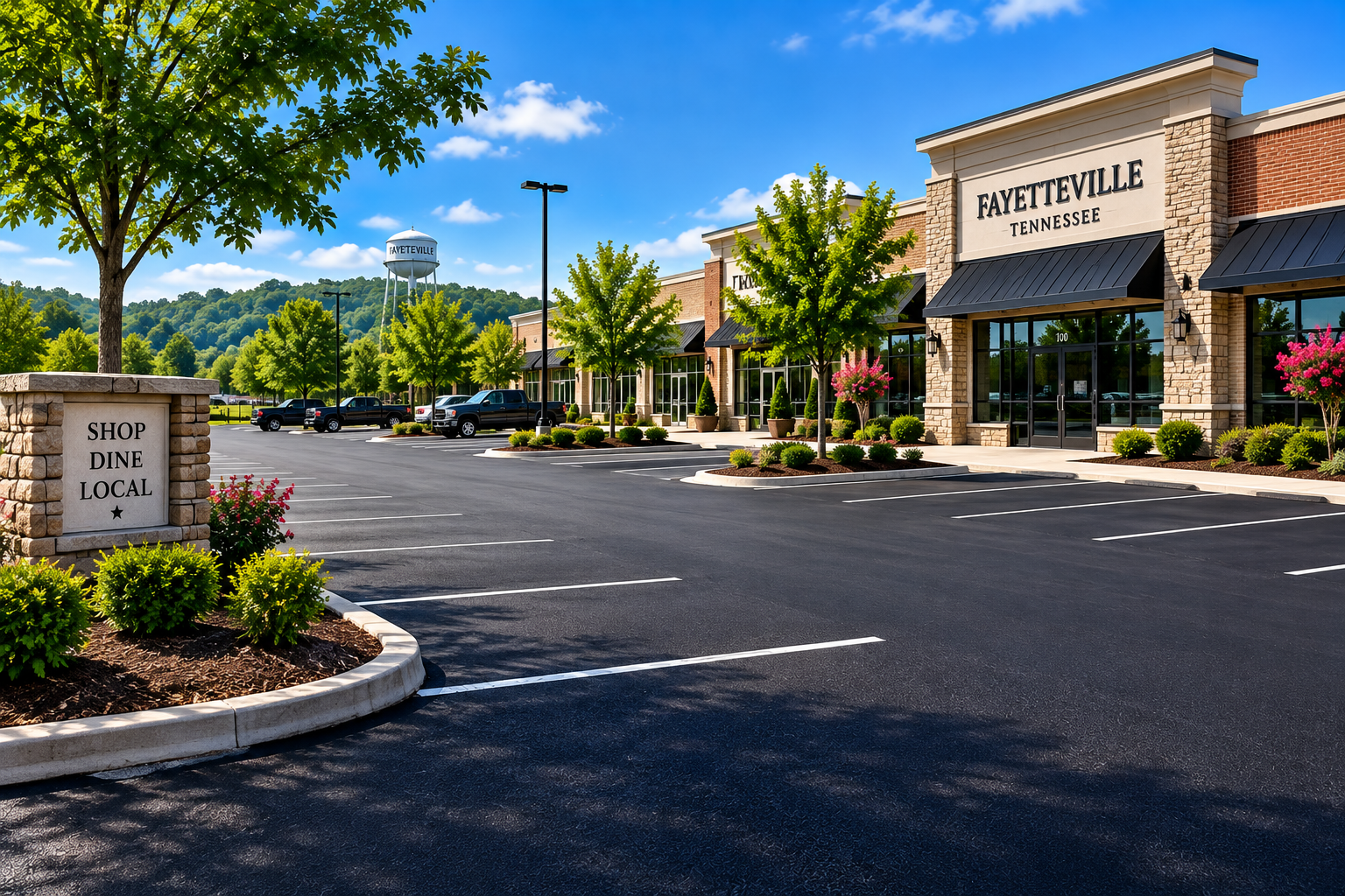 Commercial parking lot paving in Fayetteville Tennessee