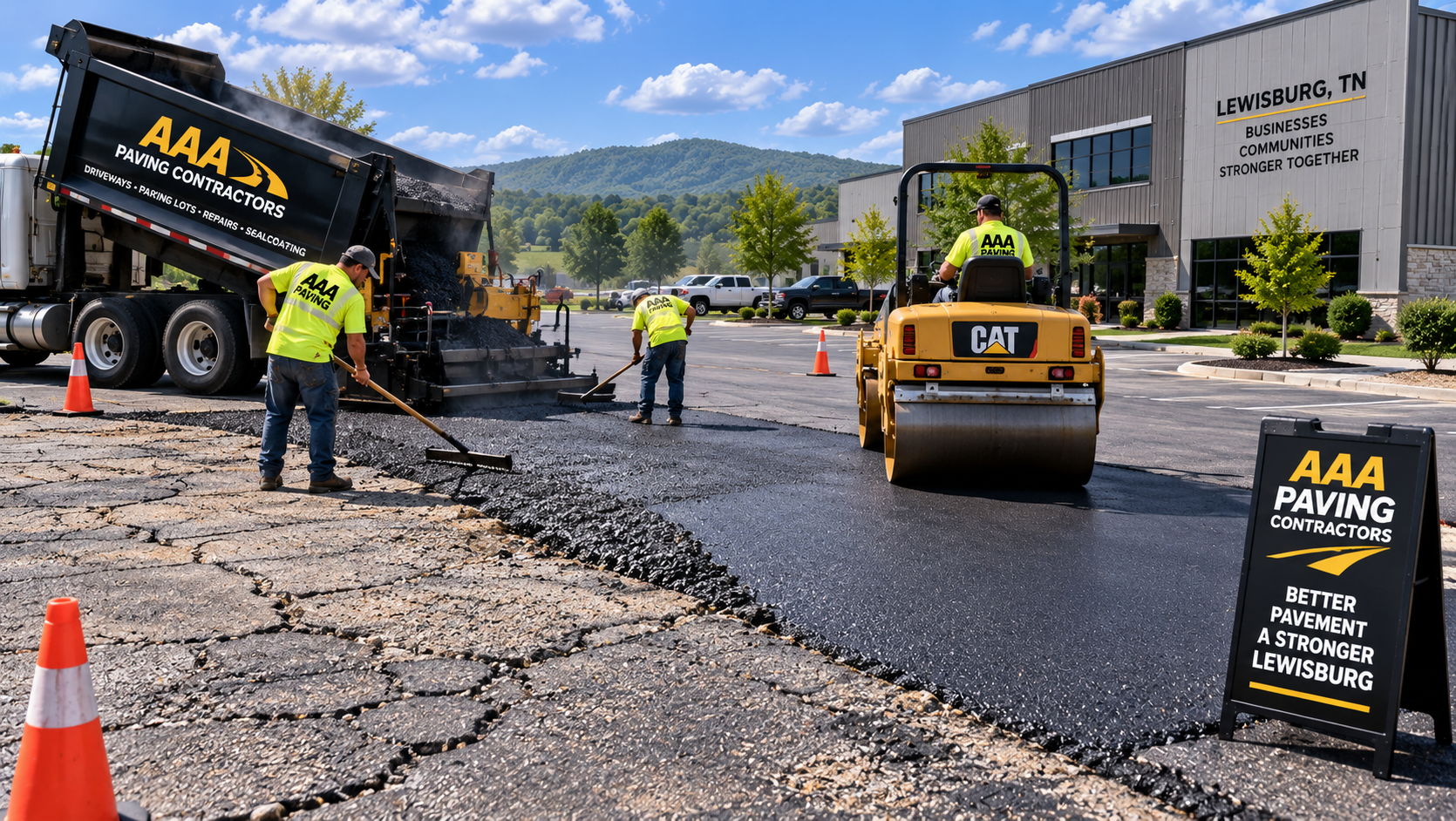 Professional asphalt repair in Lewisburg Tennessee