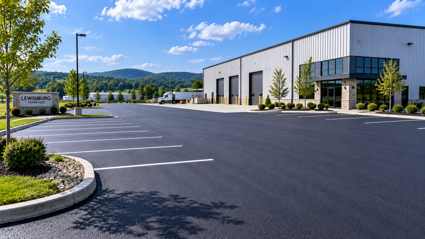 Commercial and industrial asphalt paving in Lewisburg Tennessee