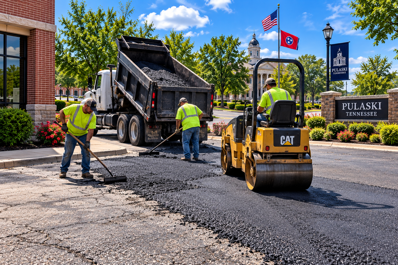 Professional asphalt repair in Pulaski Tennessee