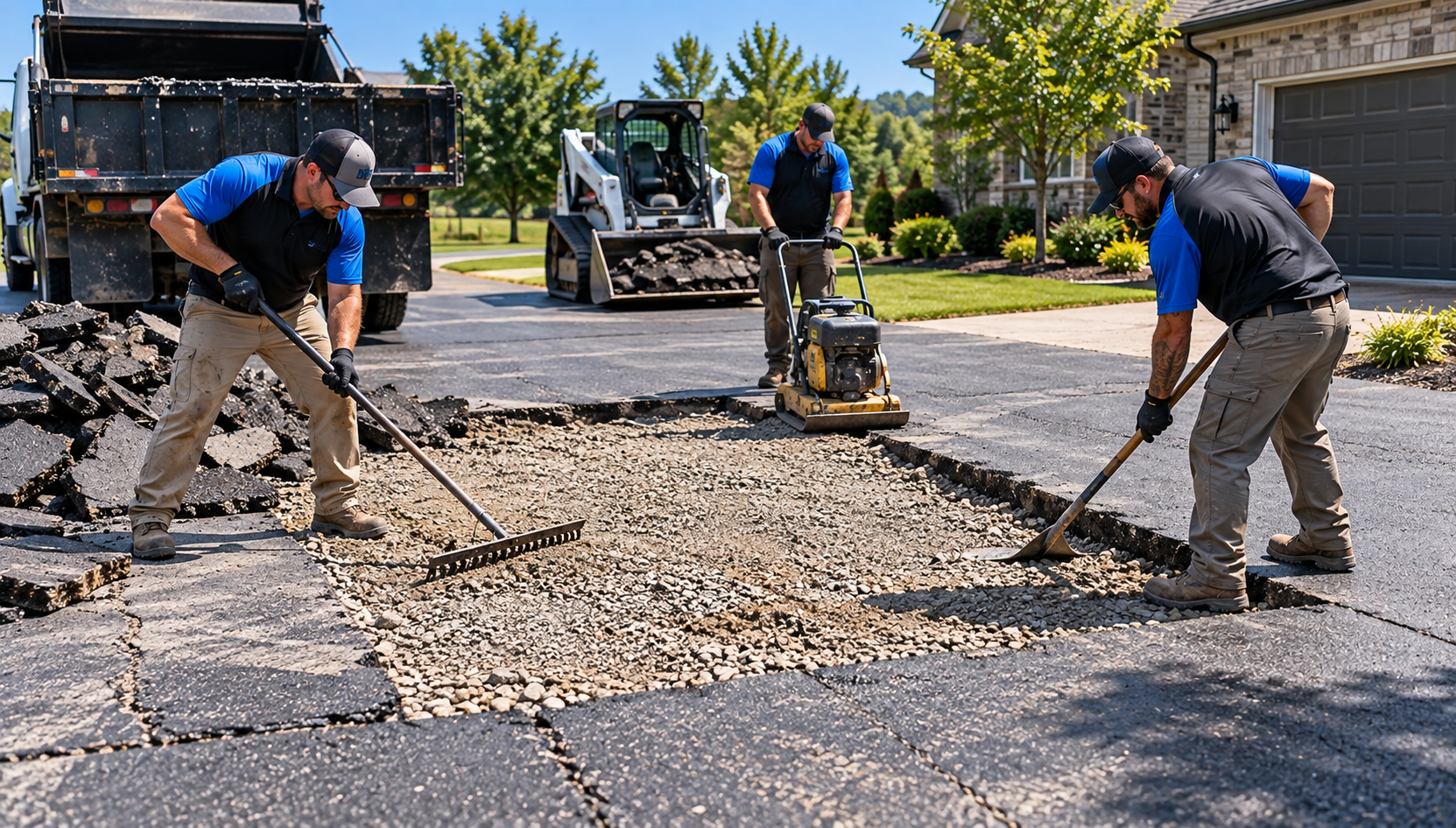 Asphalt repair removal and base preparation in Hackberry, TN by AAA Paving Contractors