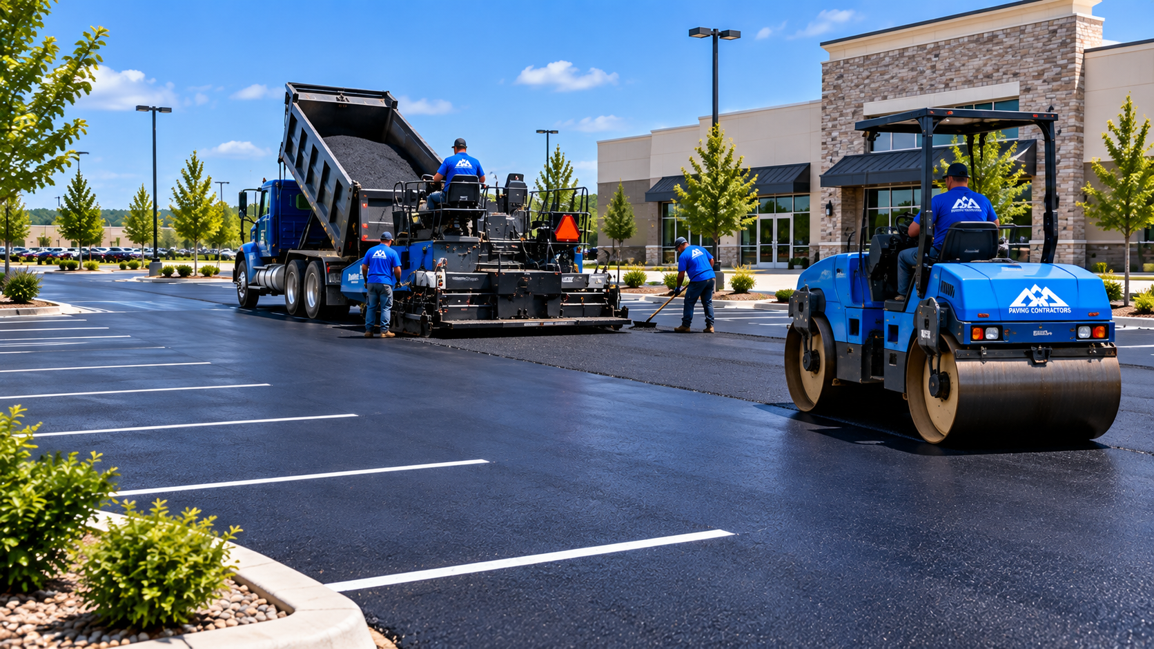 Commercial parking lot paving in Allisona, TN by AAA Paving Contractors