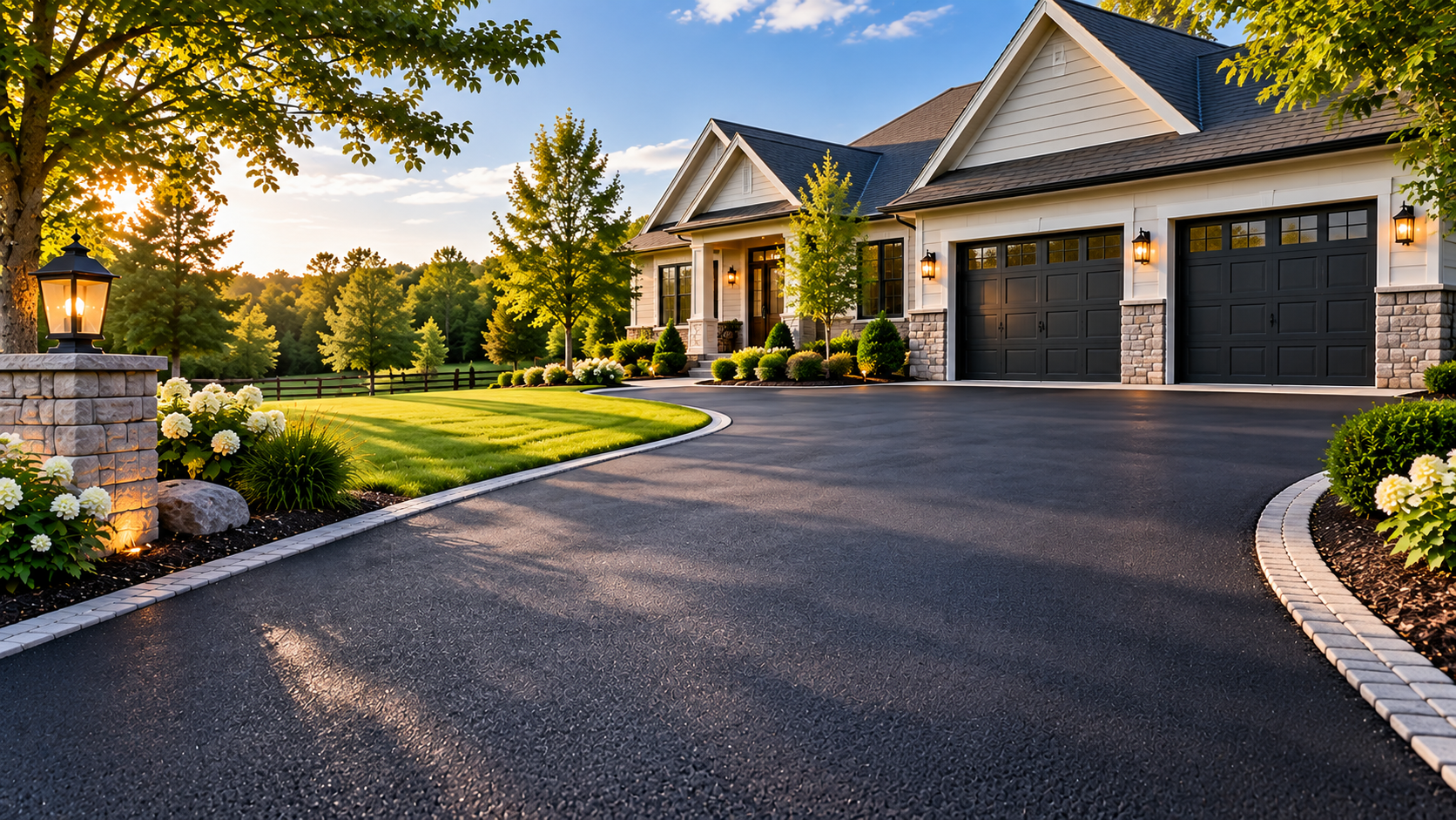 New asphalt driveway installation in Ensor, Tennessee