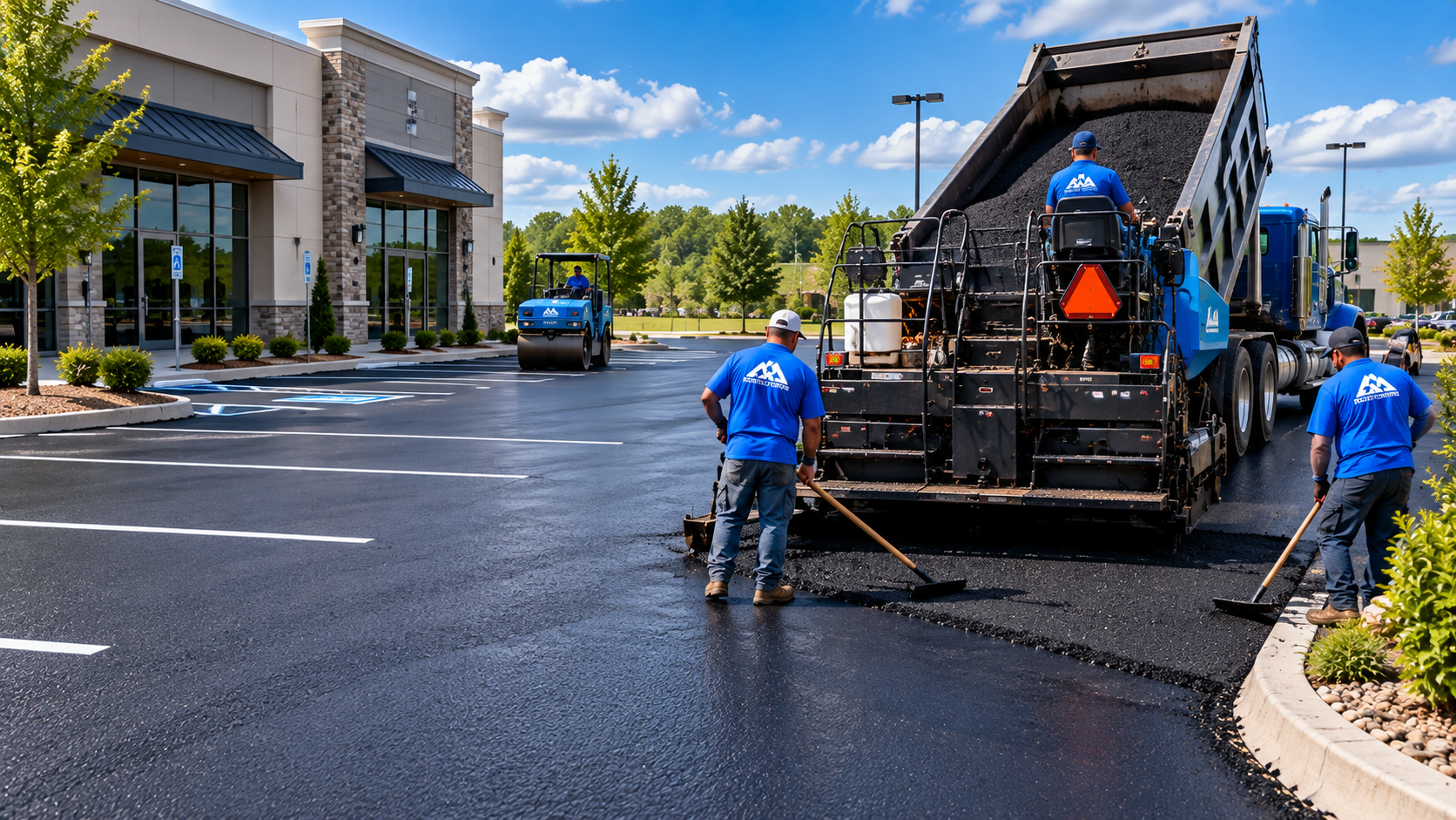 Parking lot asphalt installation in Allisona, TN by AAA Paving Contractors