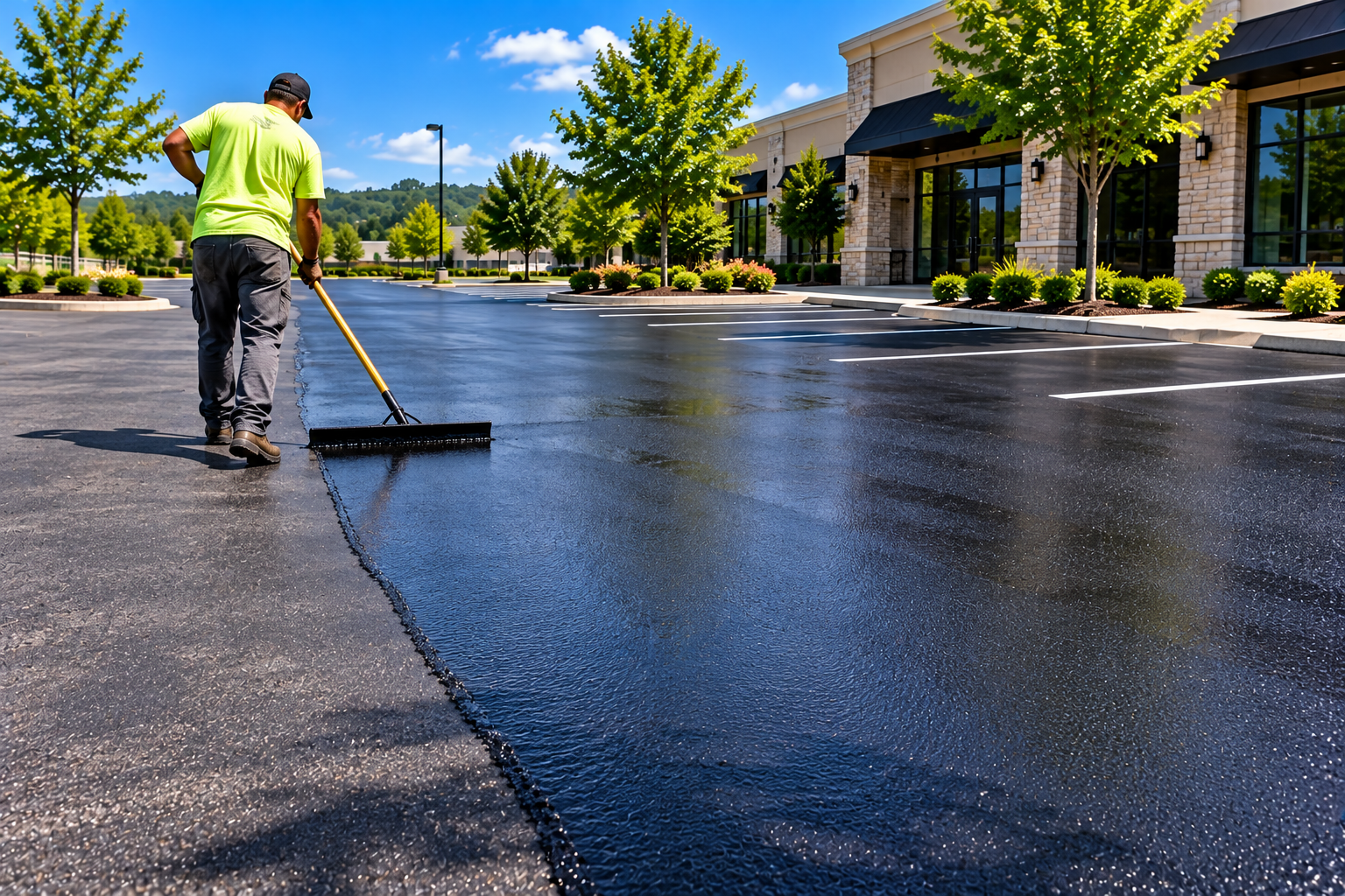 Commercial asphalt sealcoating in Tullahoma Tennessee